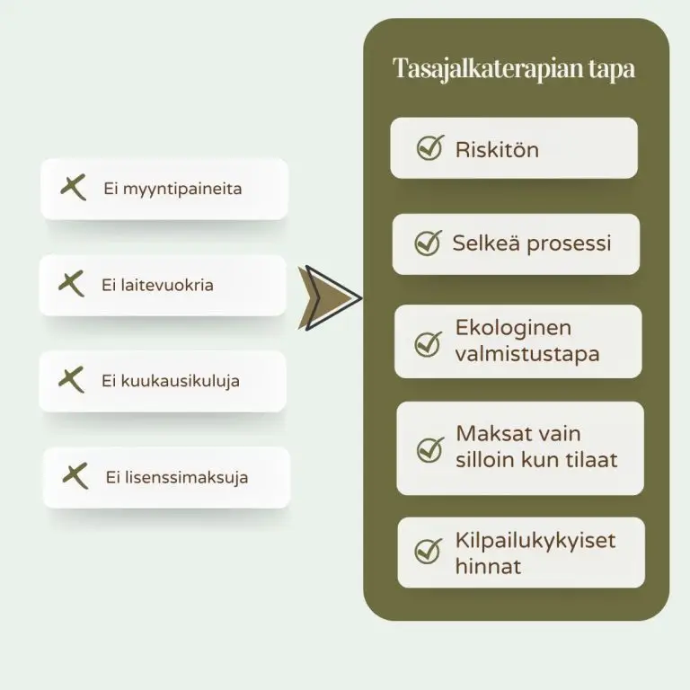 Tasajalkaterapia edut